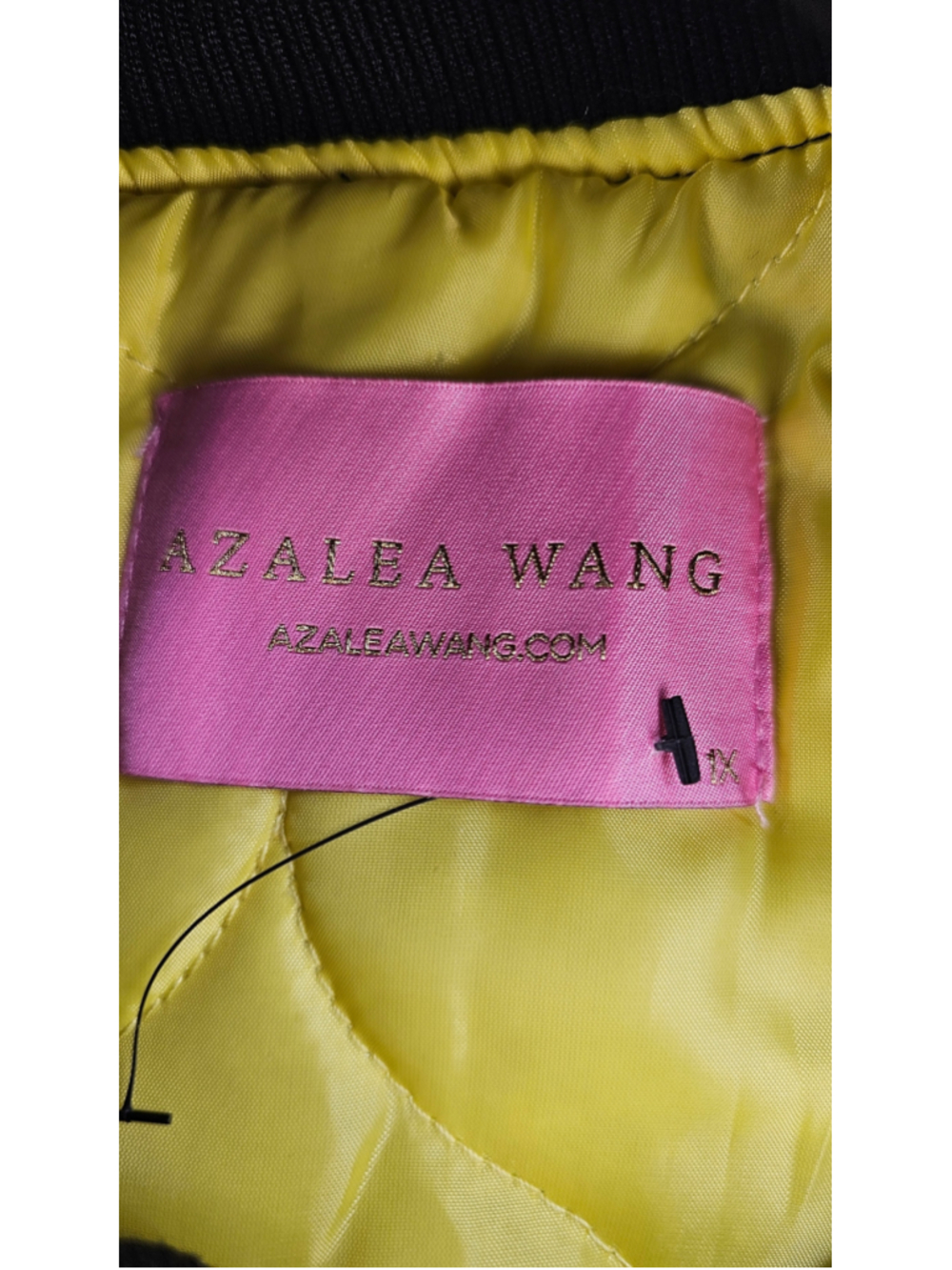 Azalea Wang RUELA-X Varsity Jacket Womens 1X Faux Leather Cropped Y2K Style - Picture 5 of 10